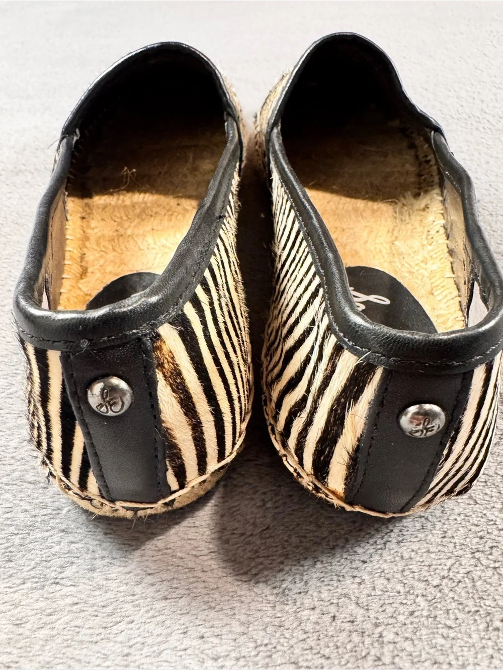 Sam Edelman ‘Lewis’ Calf Hair Zebra Striped Espadrille Slip-Ons